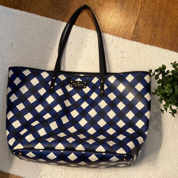 Kate Spade Gingham Grainy Harmony Baby Diaper Bag - Picture 3 of 5